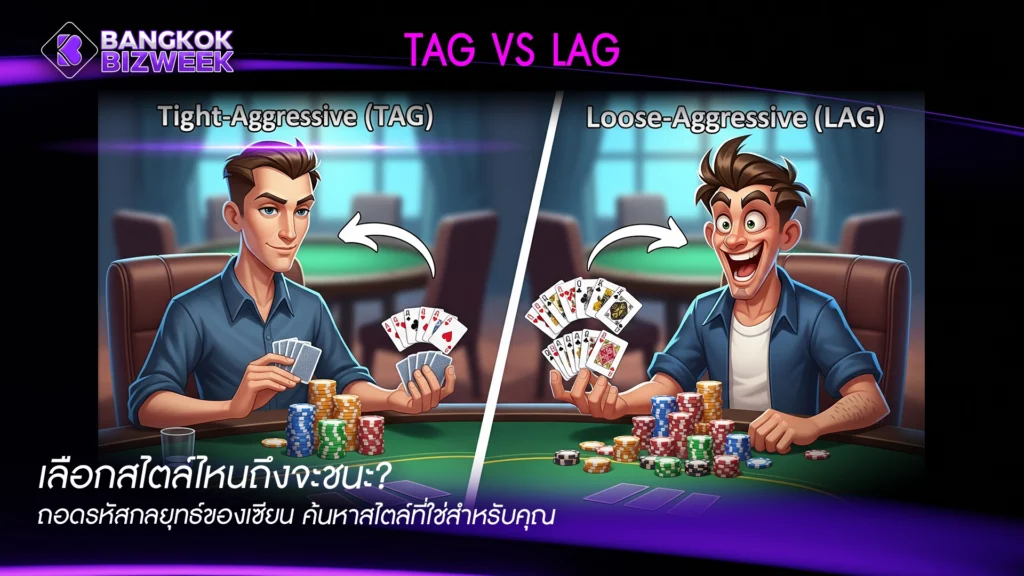 TAG vs LAG เลือกสไตล์ไหนถึงจะชนะ? ถอดรหัสกลยุทธ์ของเซียน ค้นหาสไตล์ที่ใช่สำหรับคุณ