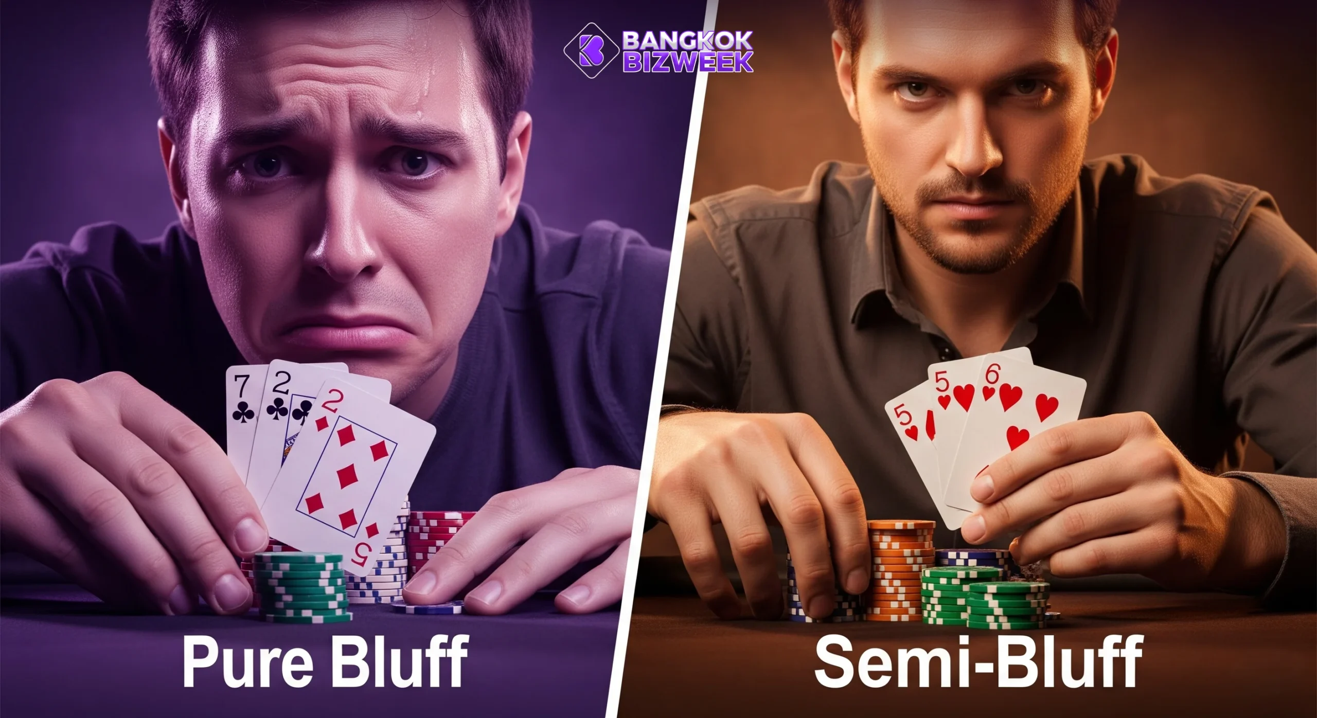 Pure Bluff vs. Semi-Bluff